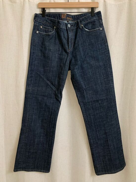 Kut from the Kloth Denim - Kut from the Kloth women’s Boot Cut Dark Blue Straight Jeans size 12